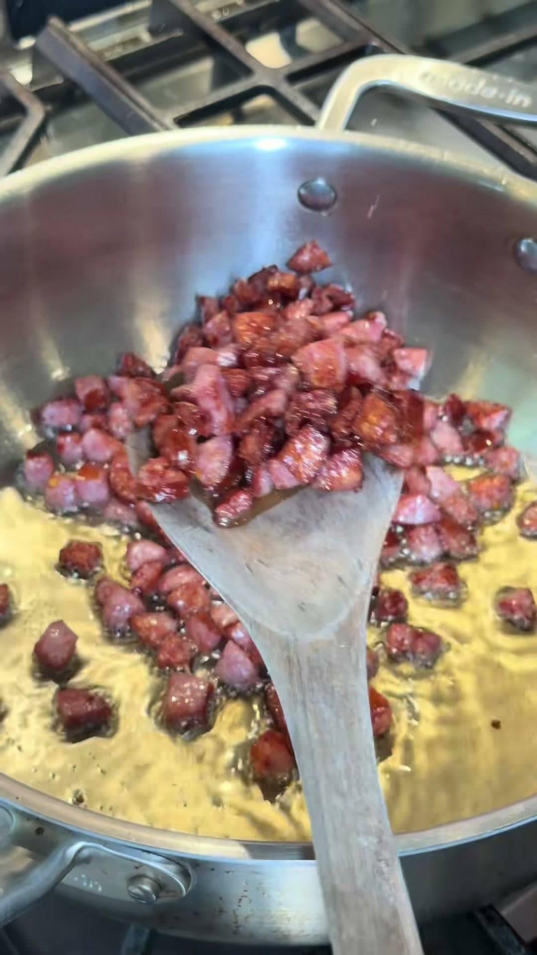 Cajun Smothered Cabbage with Shrimp and Sausage