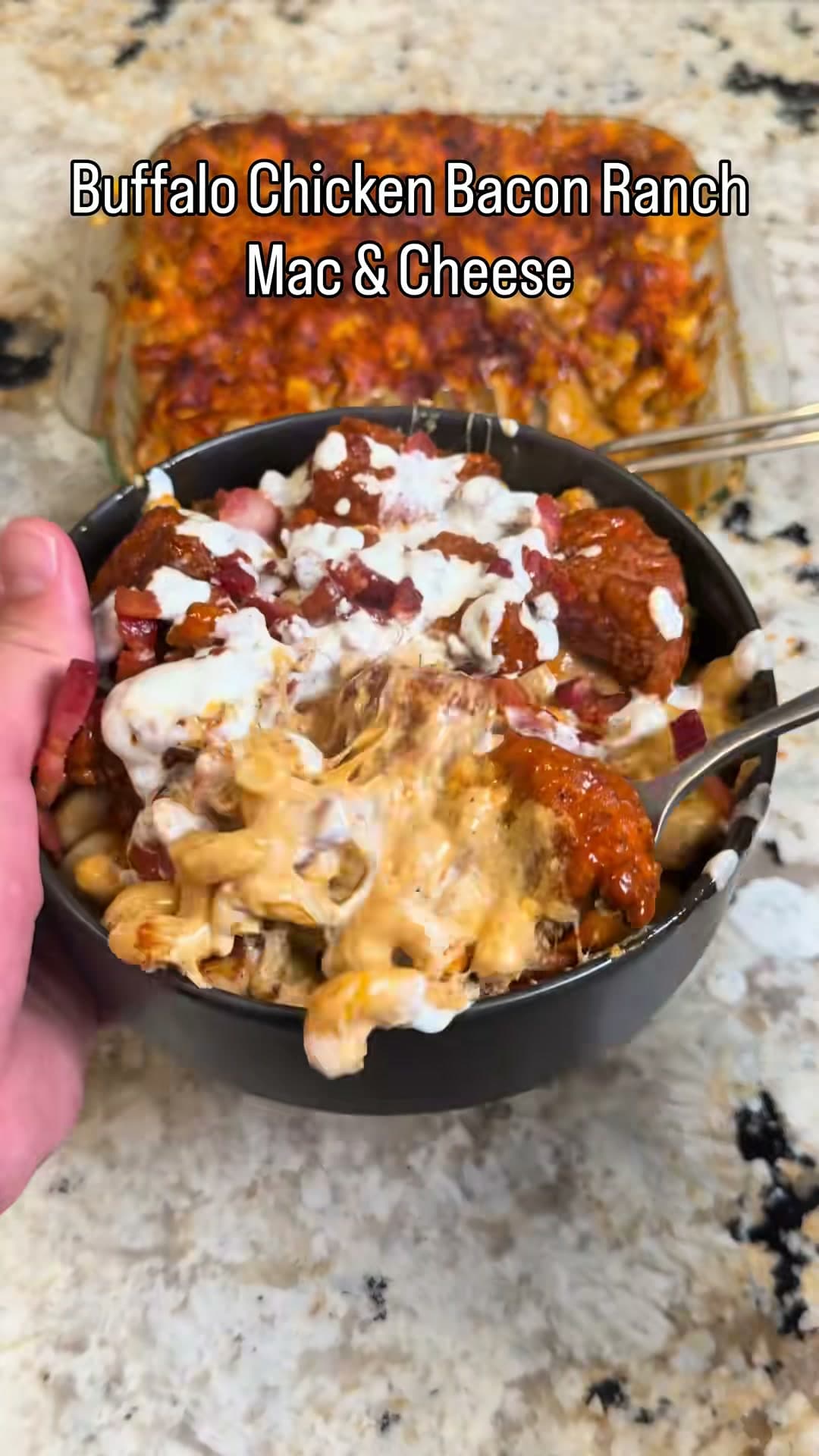Buffalo Chicken Bacon Ranch Mac & Cheese