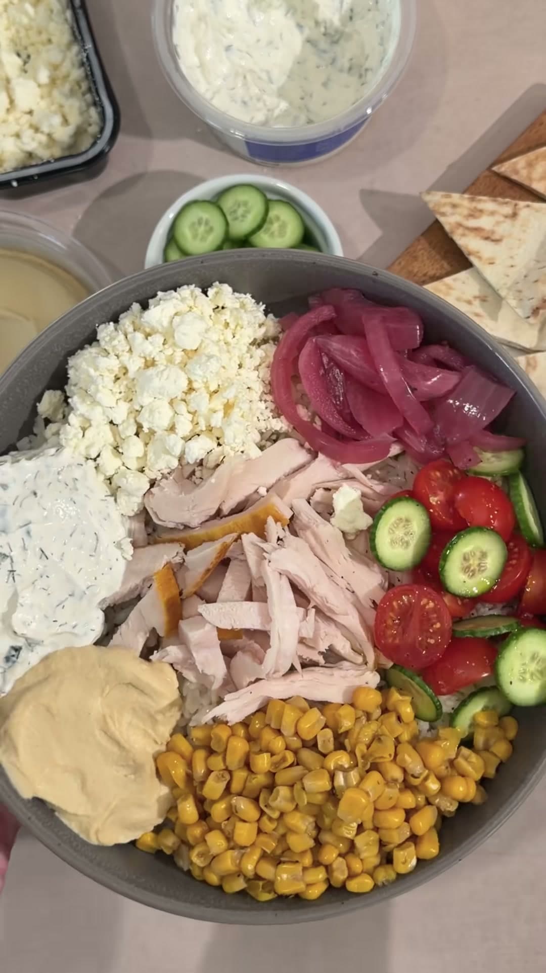 Mediterranean Chicken and Rice Bowl
