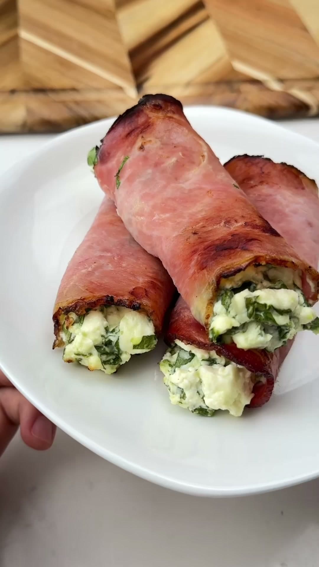 Spinach and Feta Ham Roll