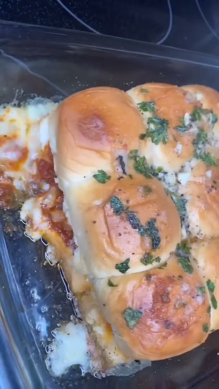 Garlic Bread Meatball Sliders