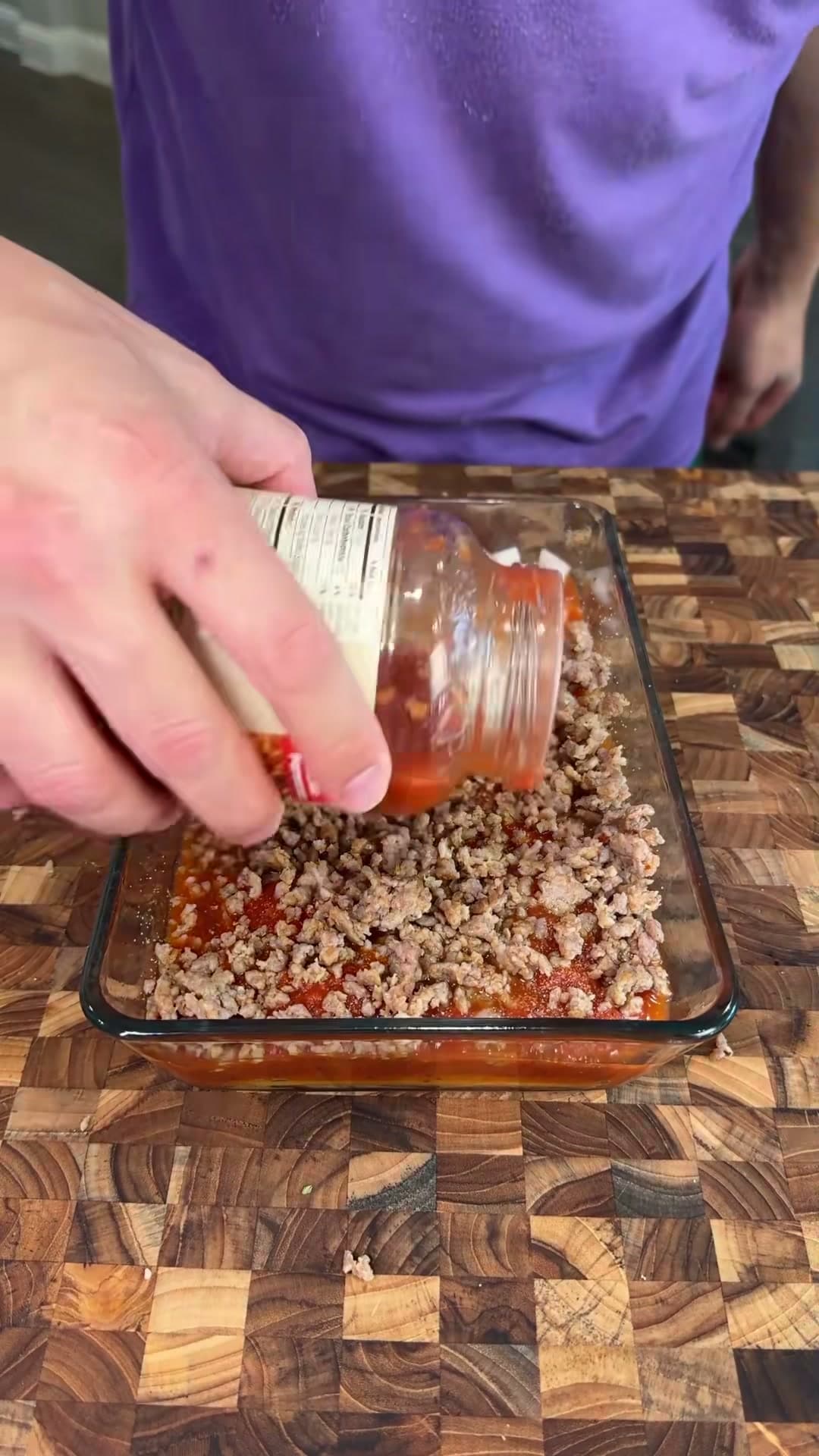 Easy Baked Manicotti with Sausage