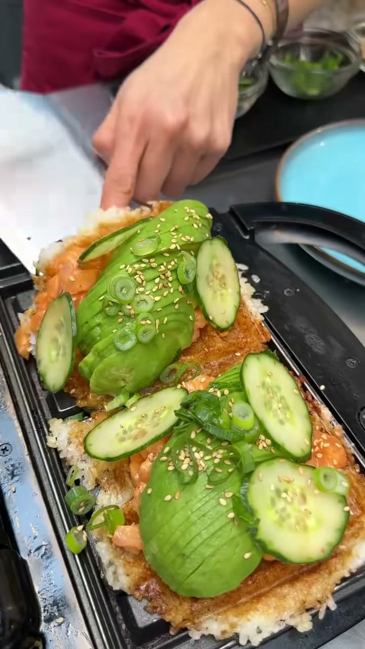 Crispy Rice with Spicy Salmon