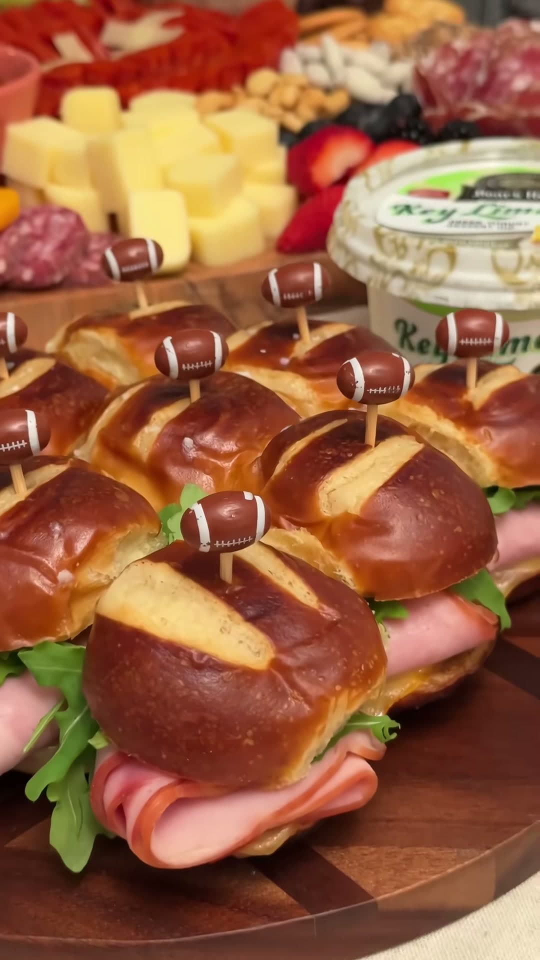 Ham and Cheese Pretzel Sliders