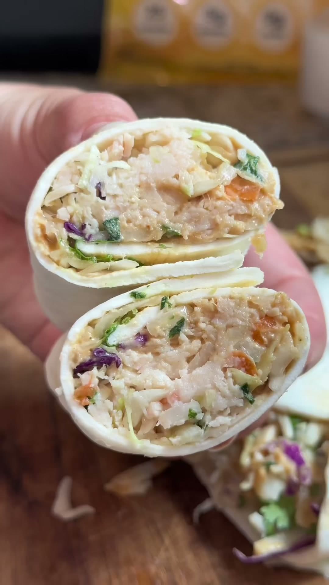 Thai Chicken Peanut Wraps