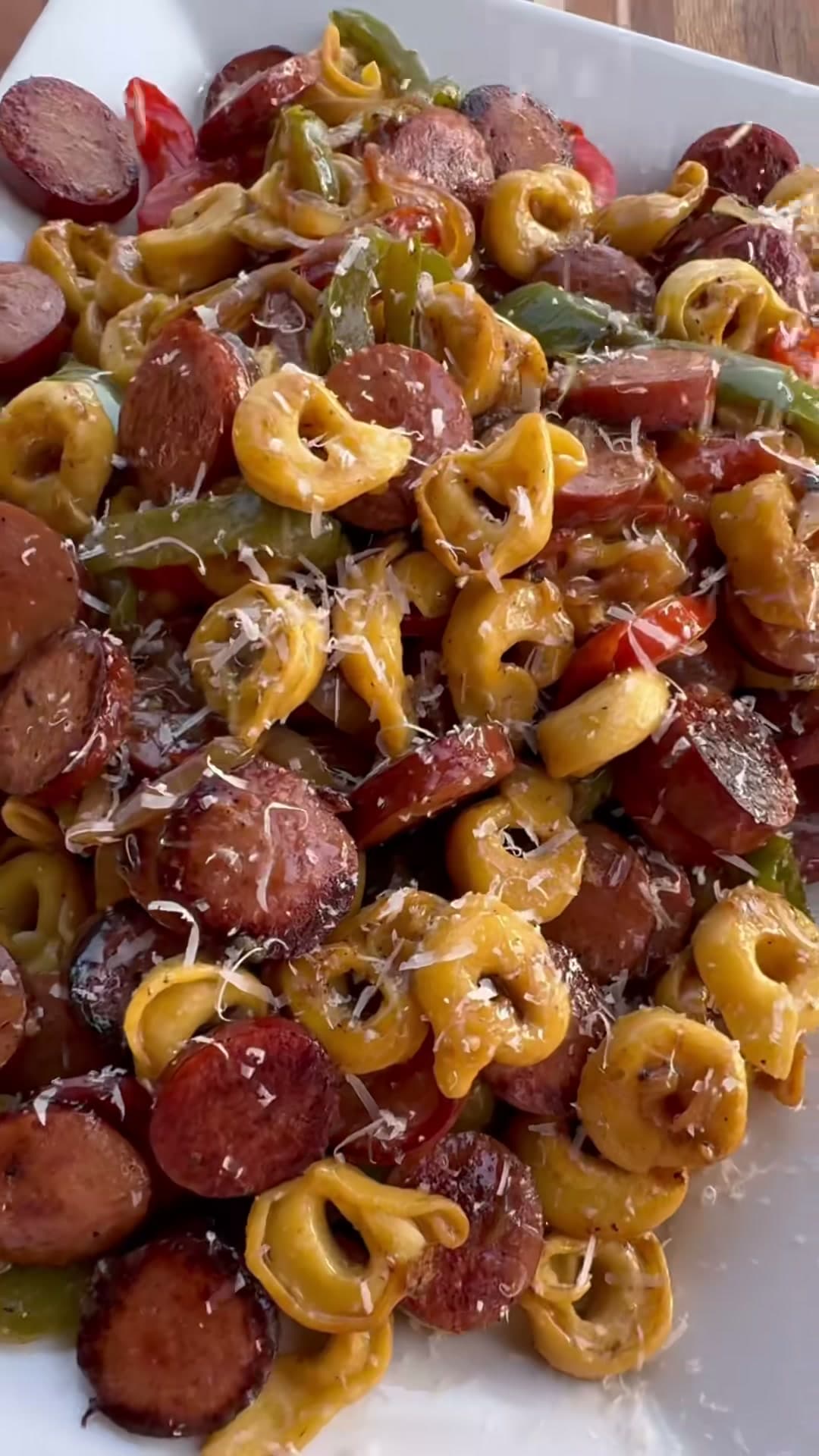 Italian Sausage and Tortellini with Peppers