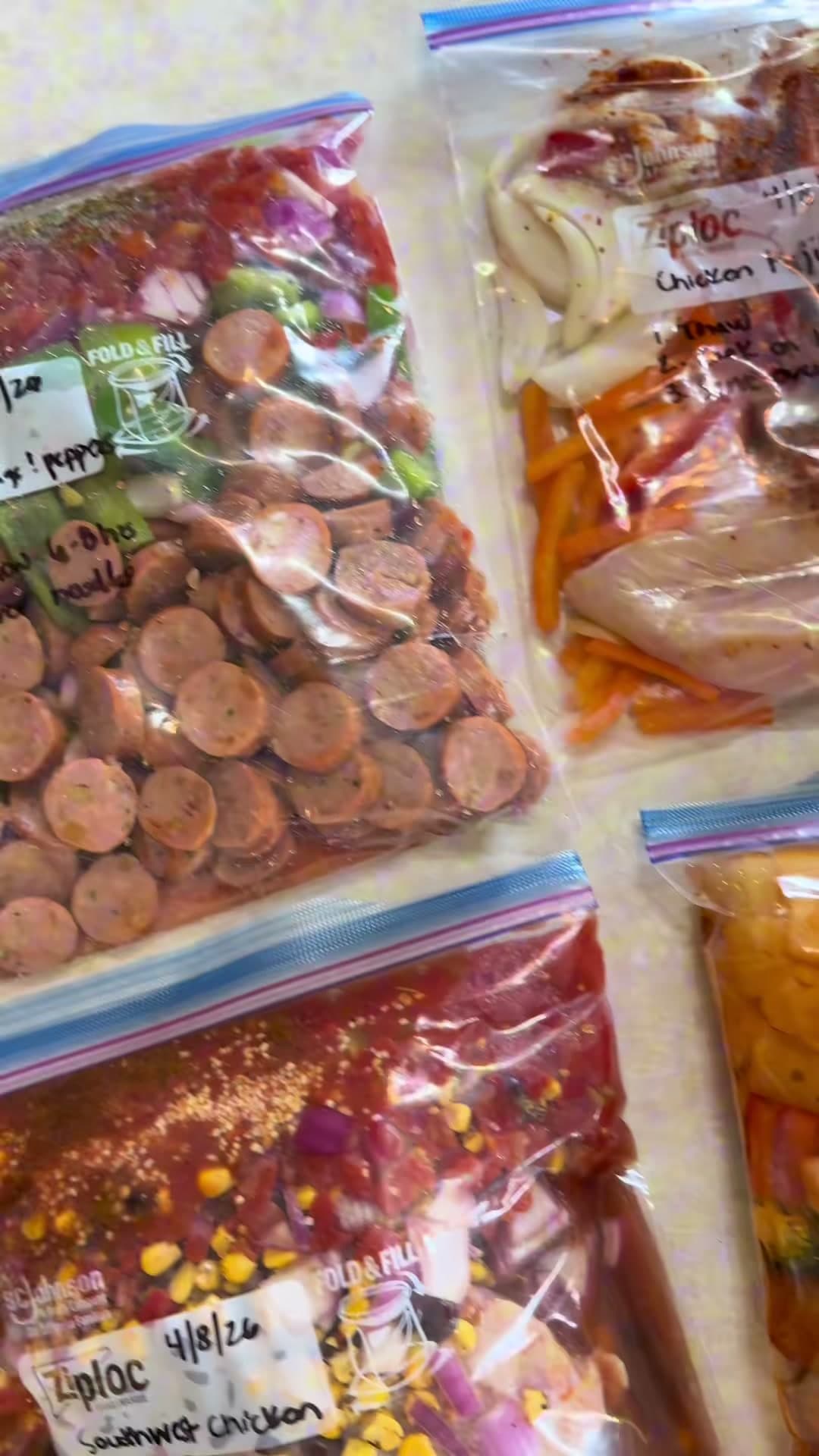 Sausage, Peppers, and Onions Freezer Meal