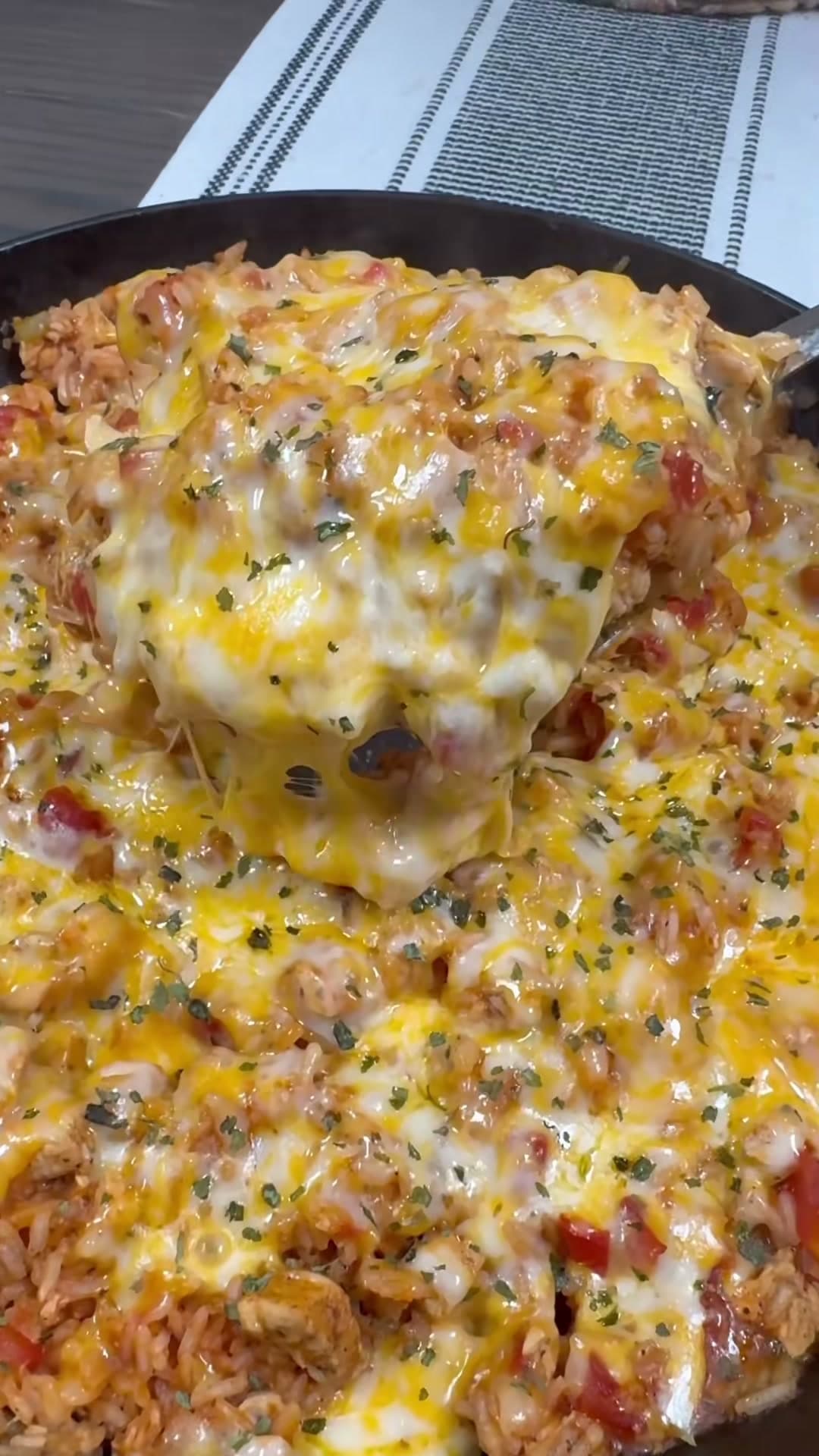 Cheesy Chicken Taco Rice