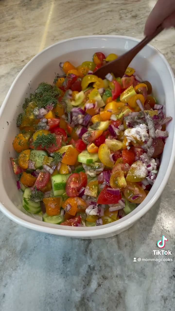 Cucumber Tomato Salad with Dill