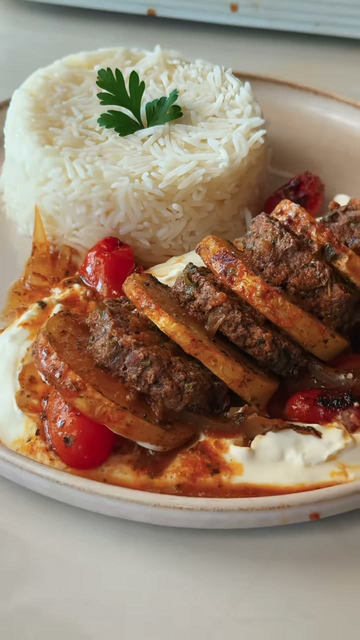 Potato and Kofta Skewers