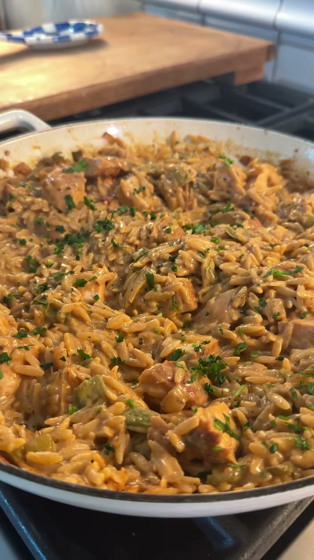 Creamy Cajun Chicken Orzo