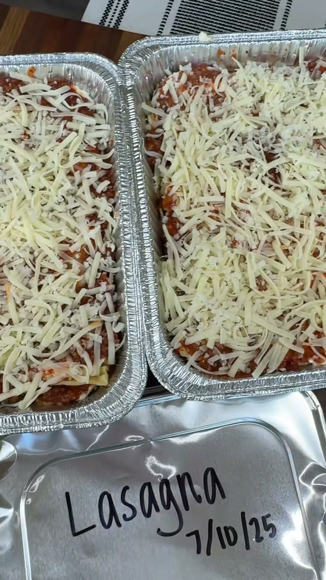 Meal Prep Freezer Lasagna
