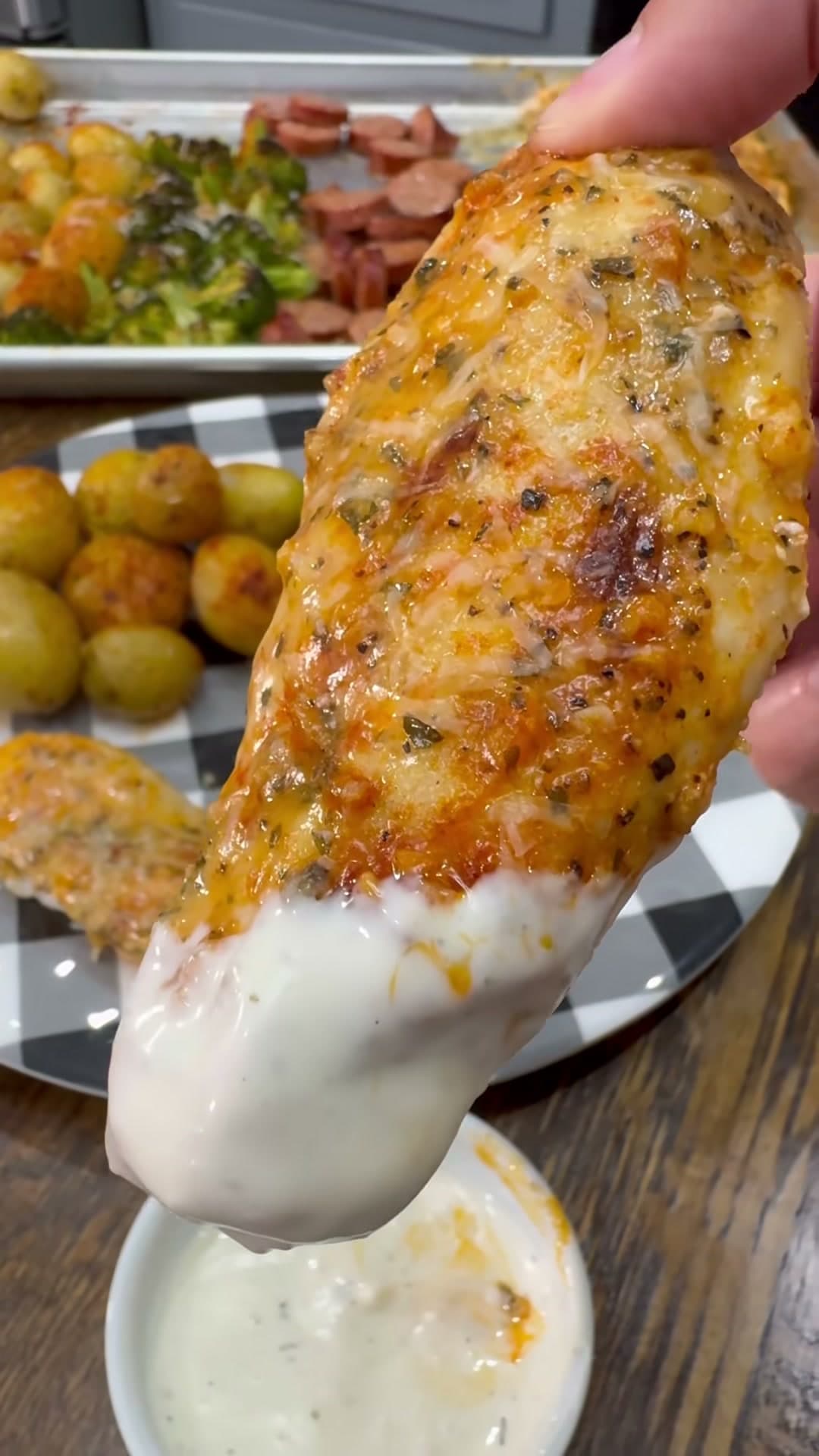 Garlic Parmesan Sheet Pan Dinner