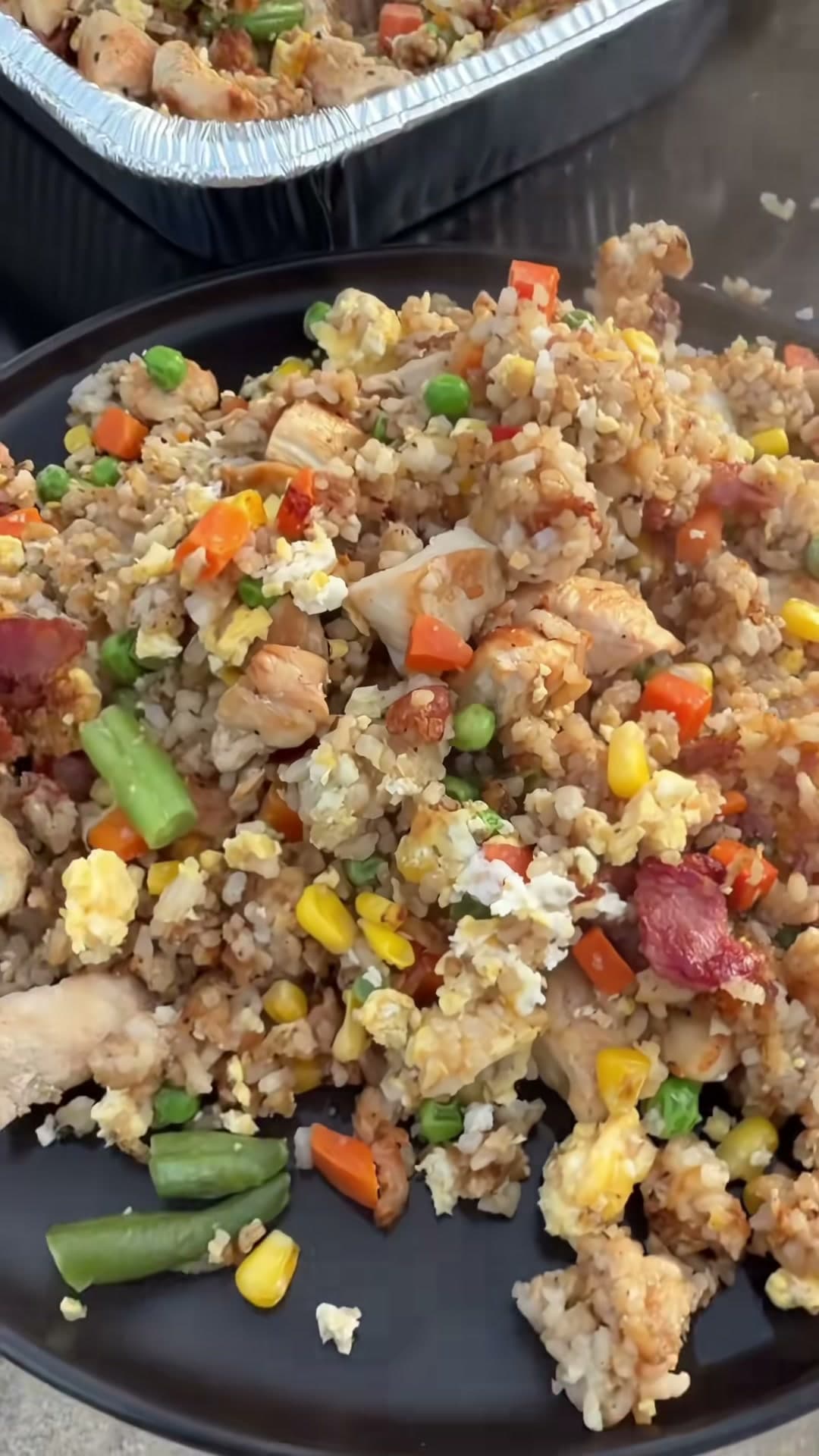 Chicken and Bacon Fried Rice