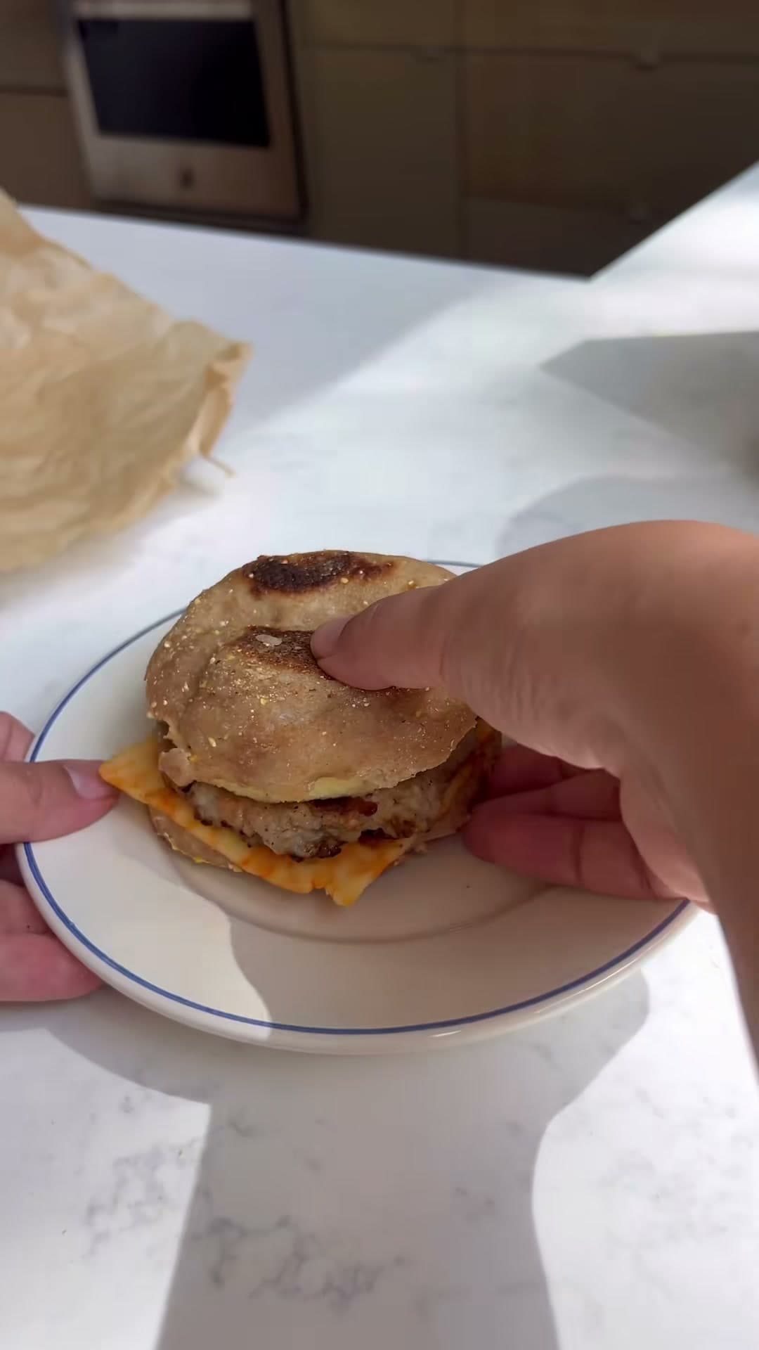 Maple Chicken Sausage Breakfast Sandwiches