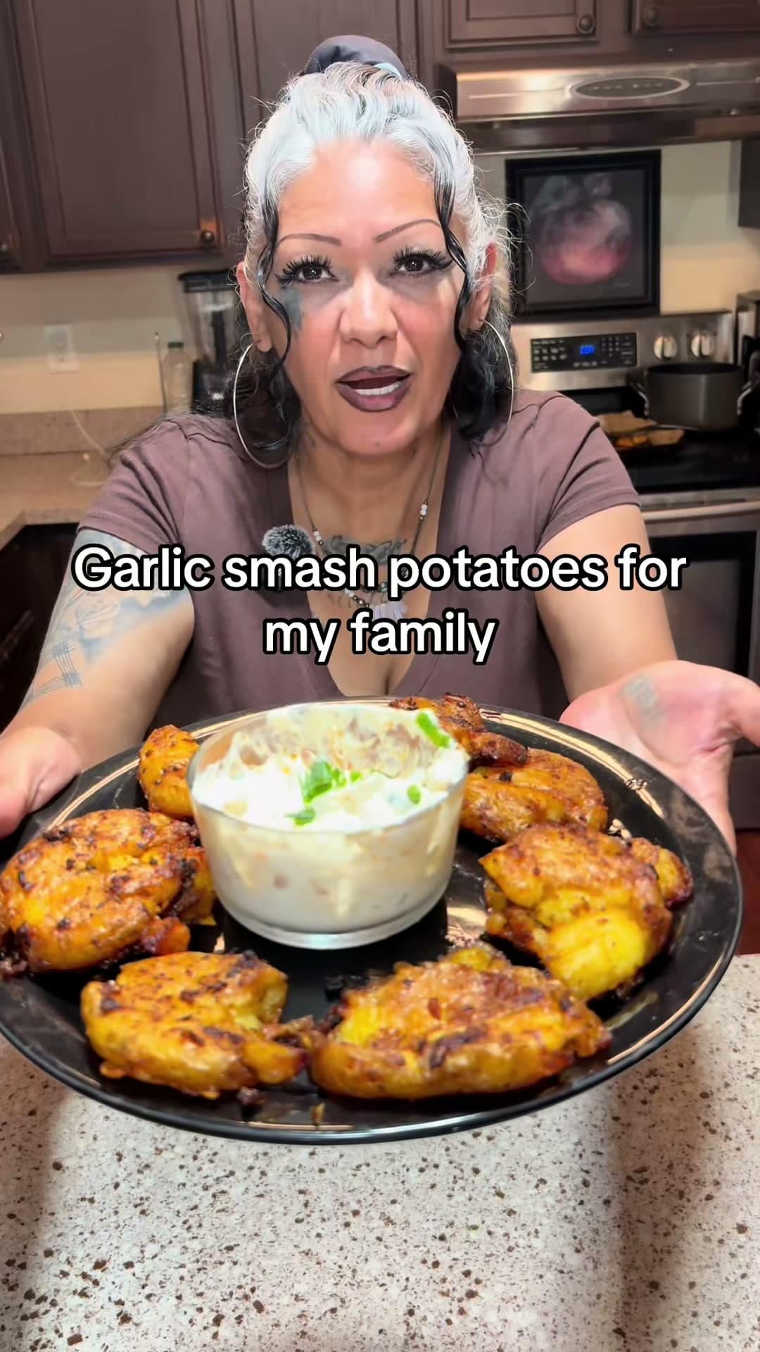 Garlic Smashed Potatoes