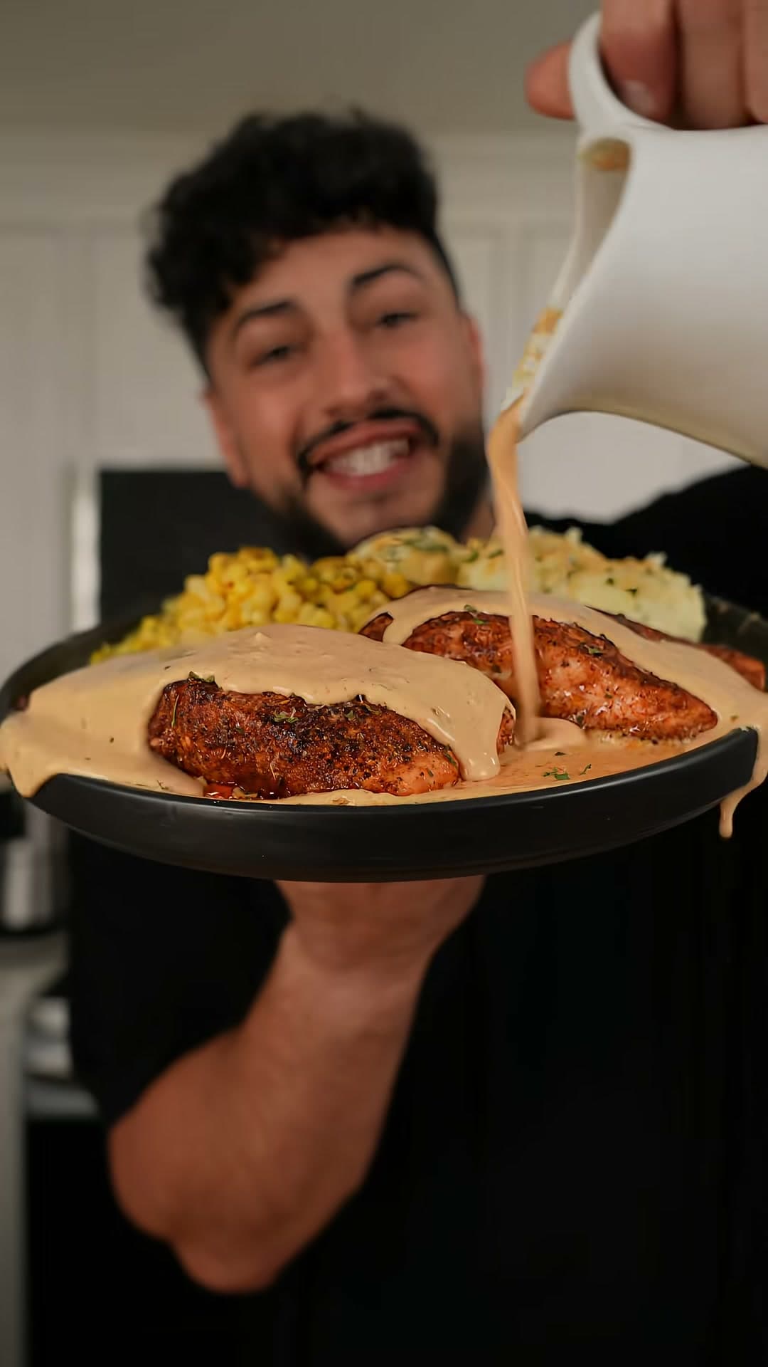 Cajun Salmon with Cream Sauce