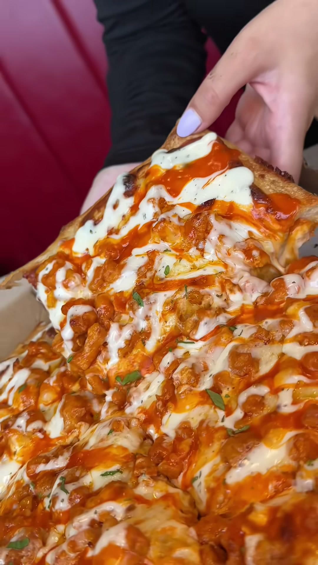 Stuffed Crust Buffalo Chicken Sicilian Pizza