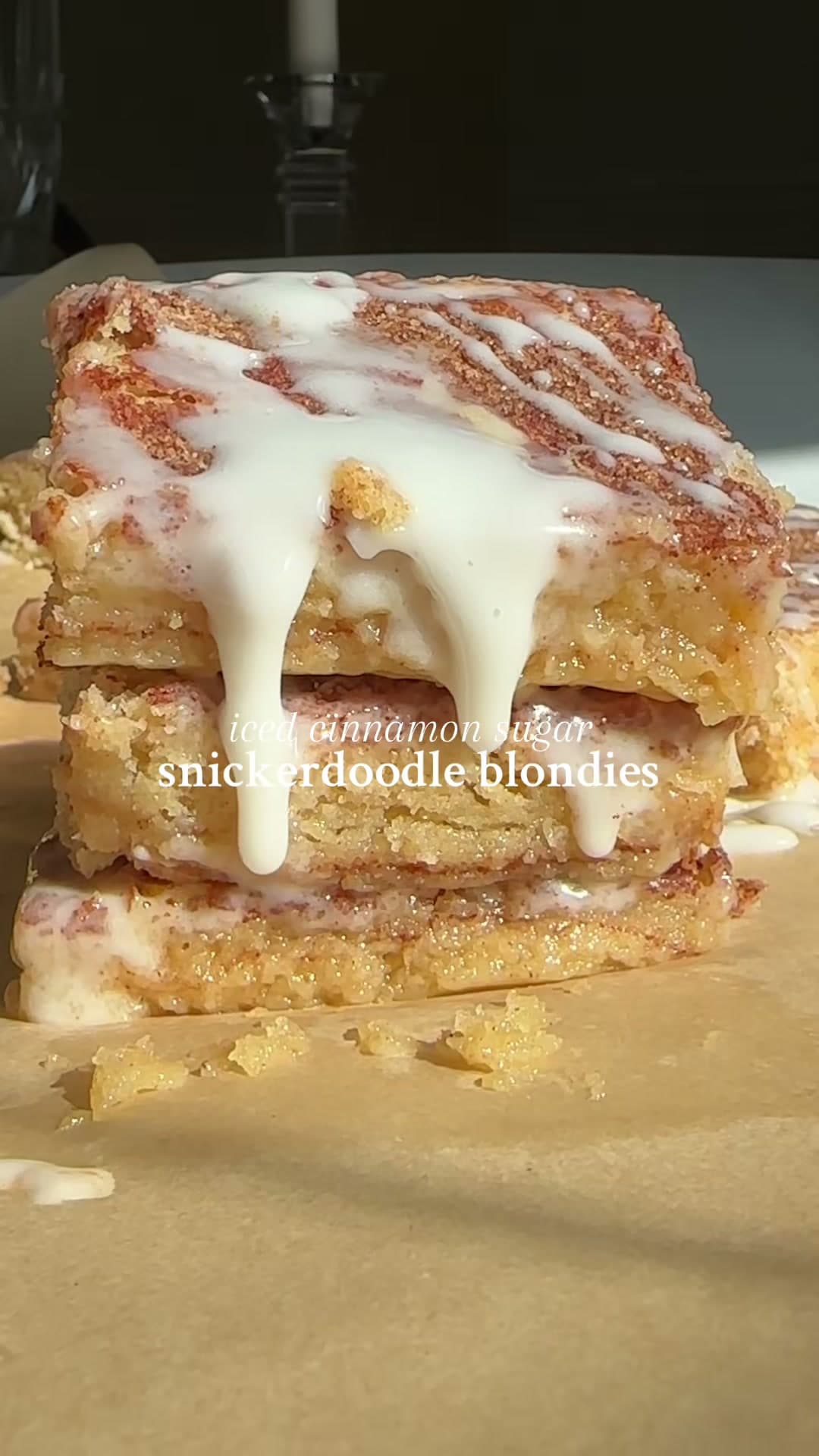 Cinnamon Sugar Snickerdoodle Blondies