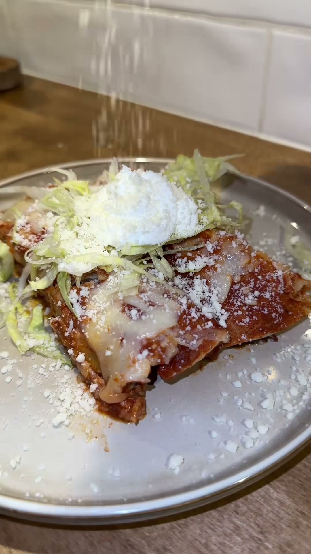 Smoked Chuck Roast Enchiladas
