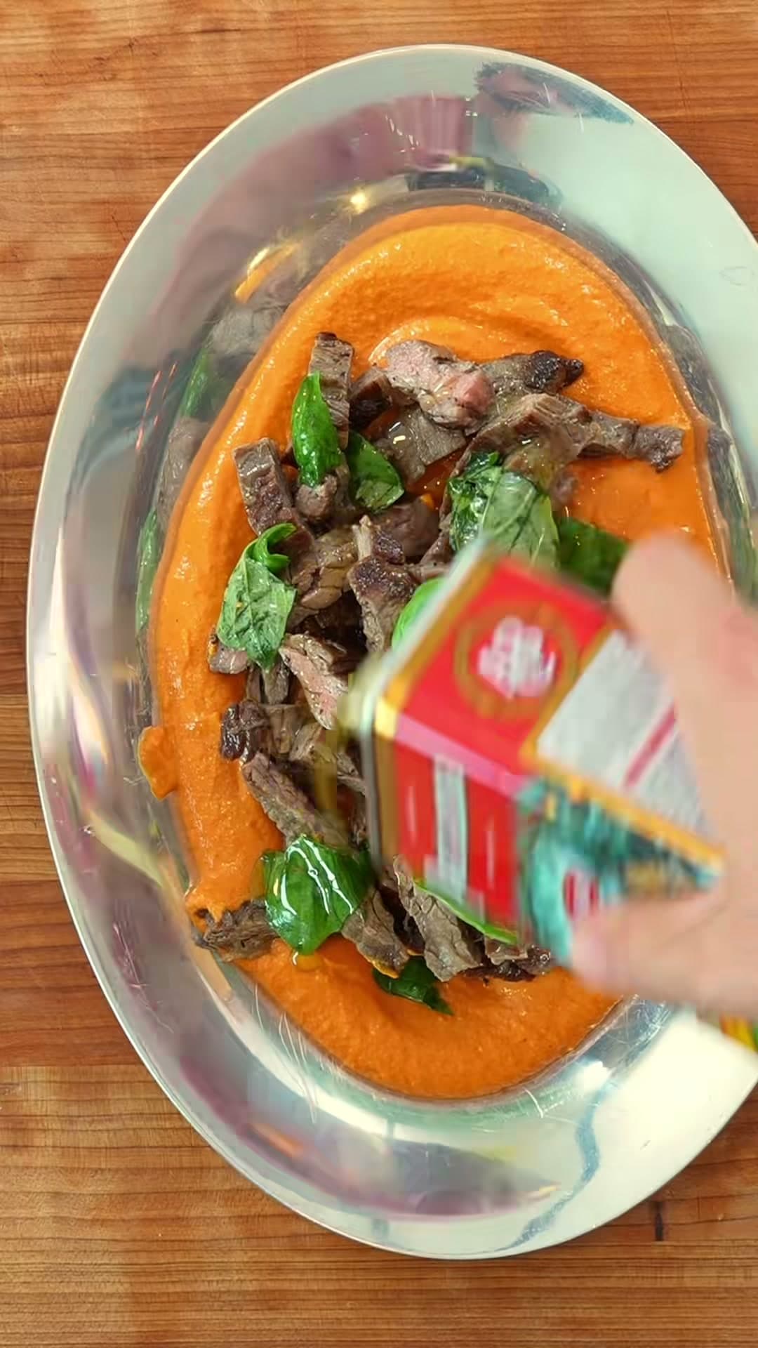 Grilled Steak Salad with Romesco Sauce