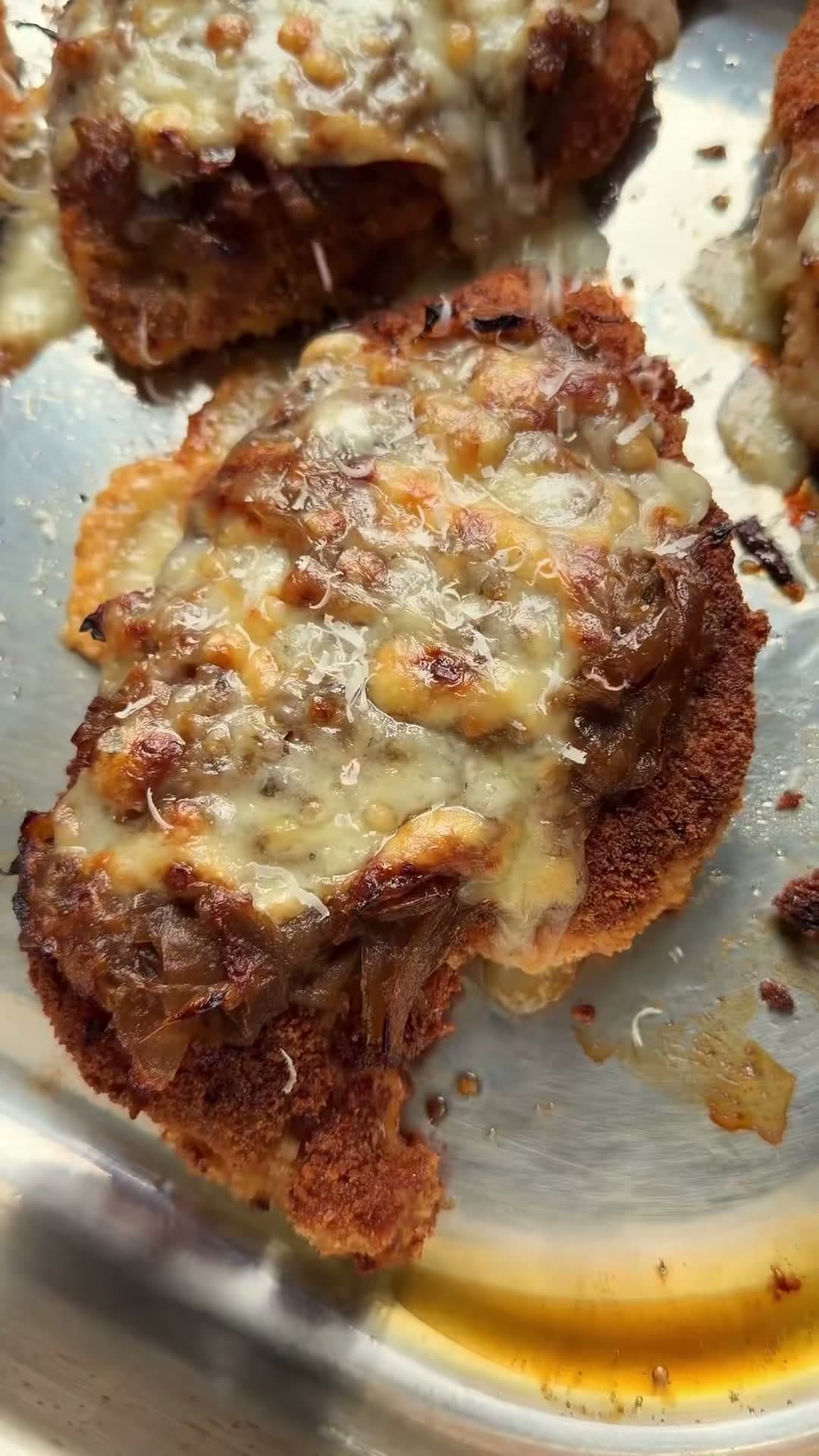 French Onion Chicken Parmesan