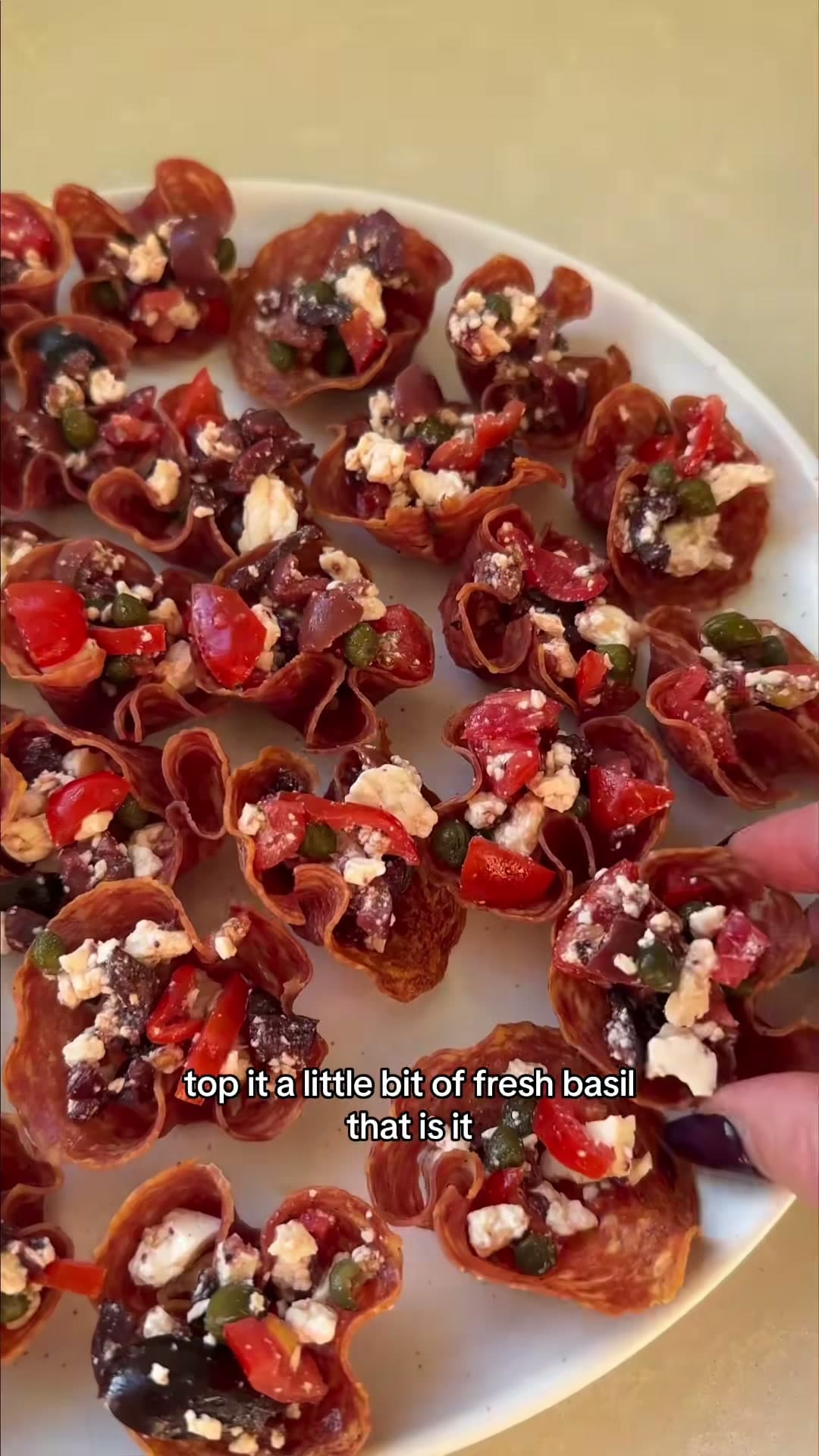 Crispy Salami Bites with Feta and Olives