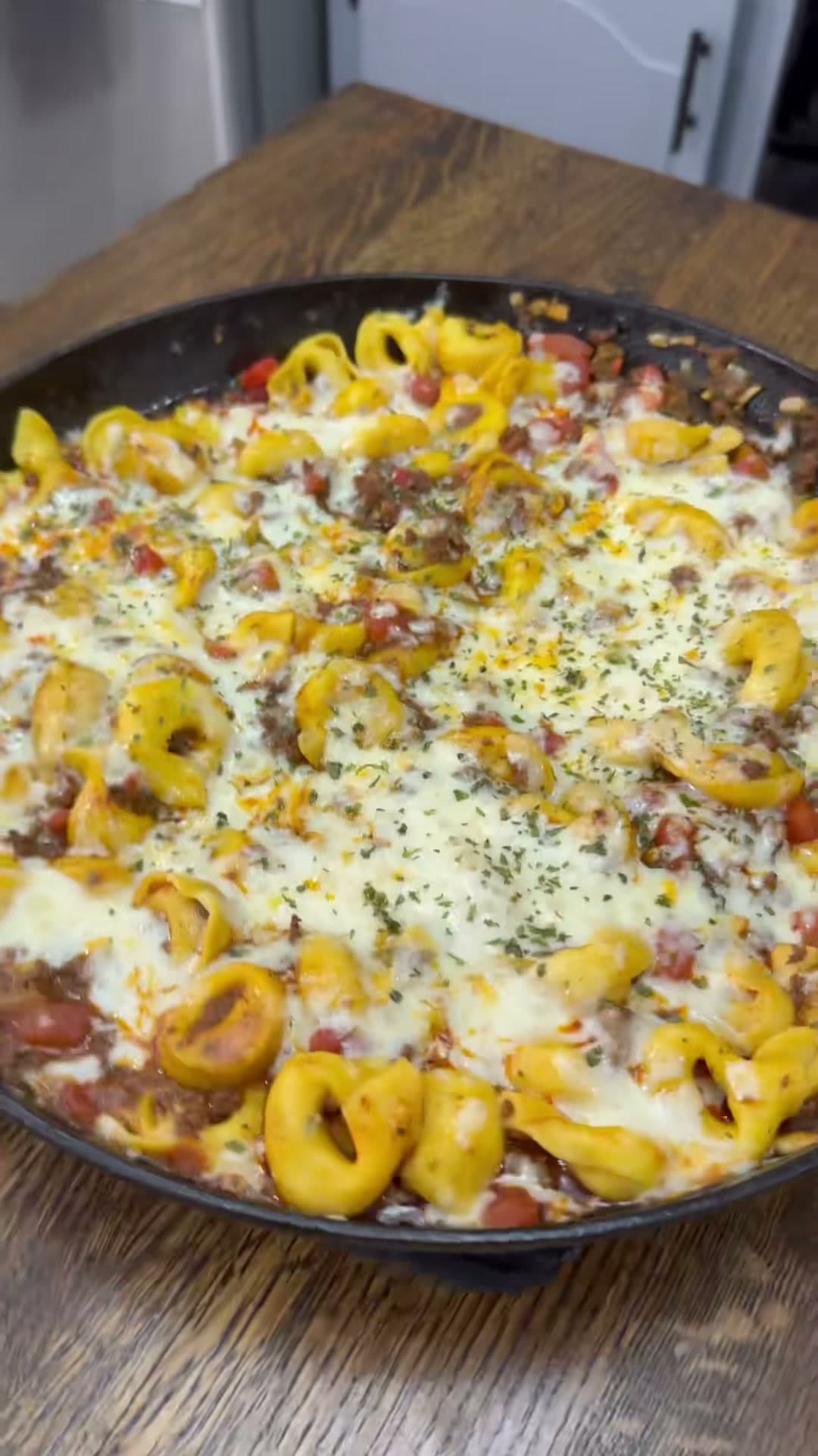 Cheesy Beef Enchilada Tortellini