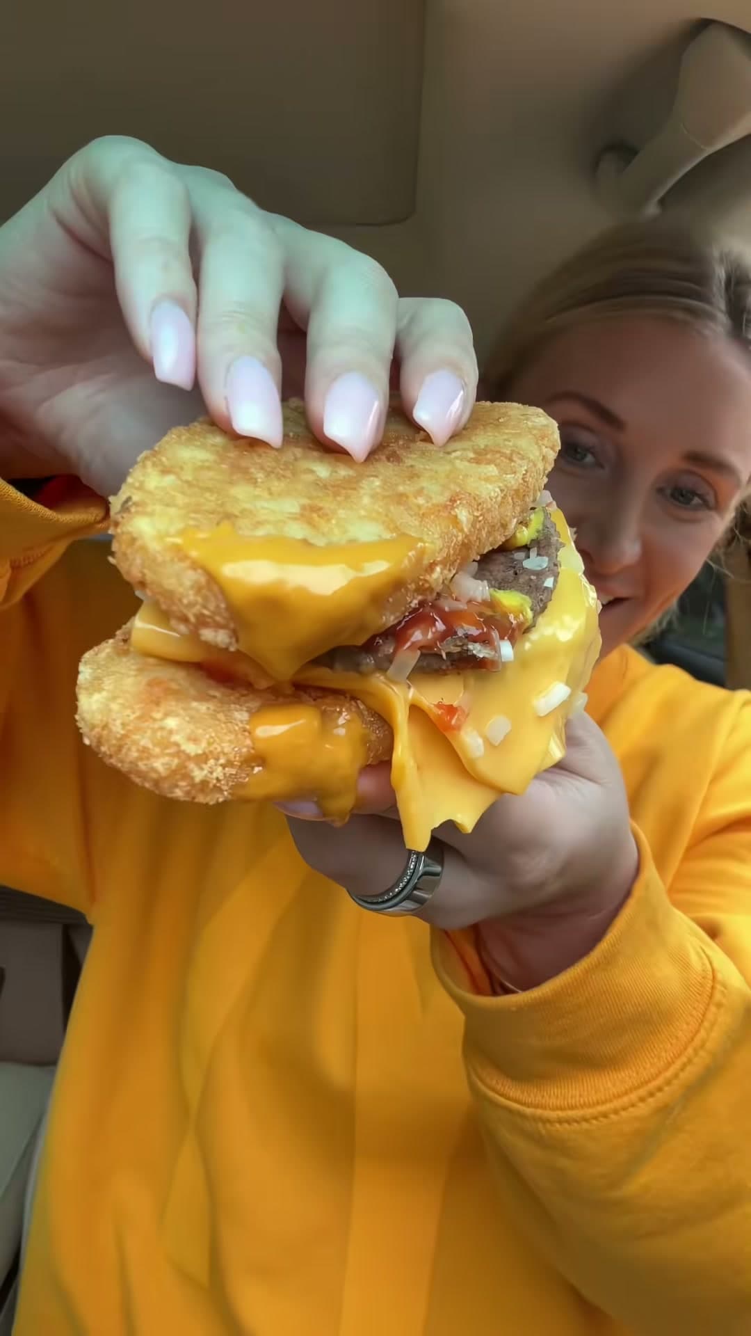 McDonald's Hash Brown Double Cheeseburger Hack