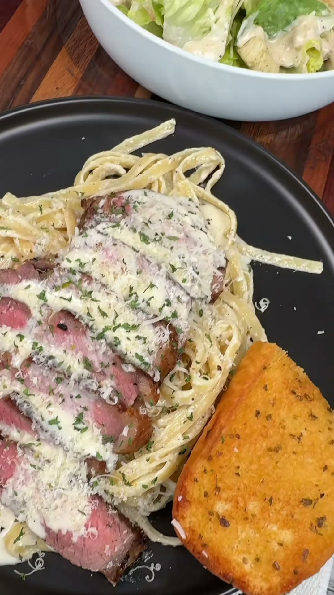 Steak Fettuccine Alfredo