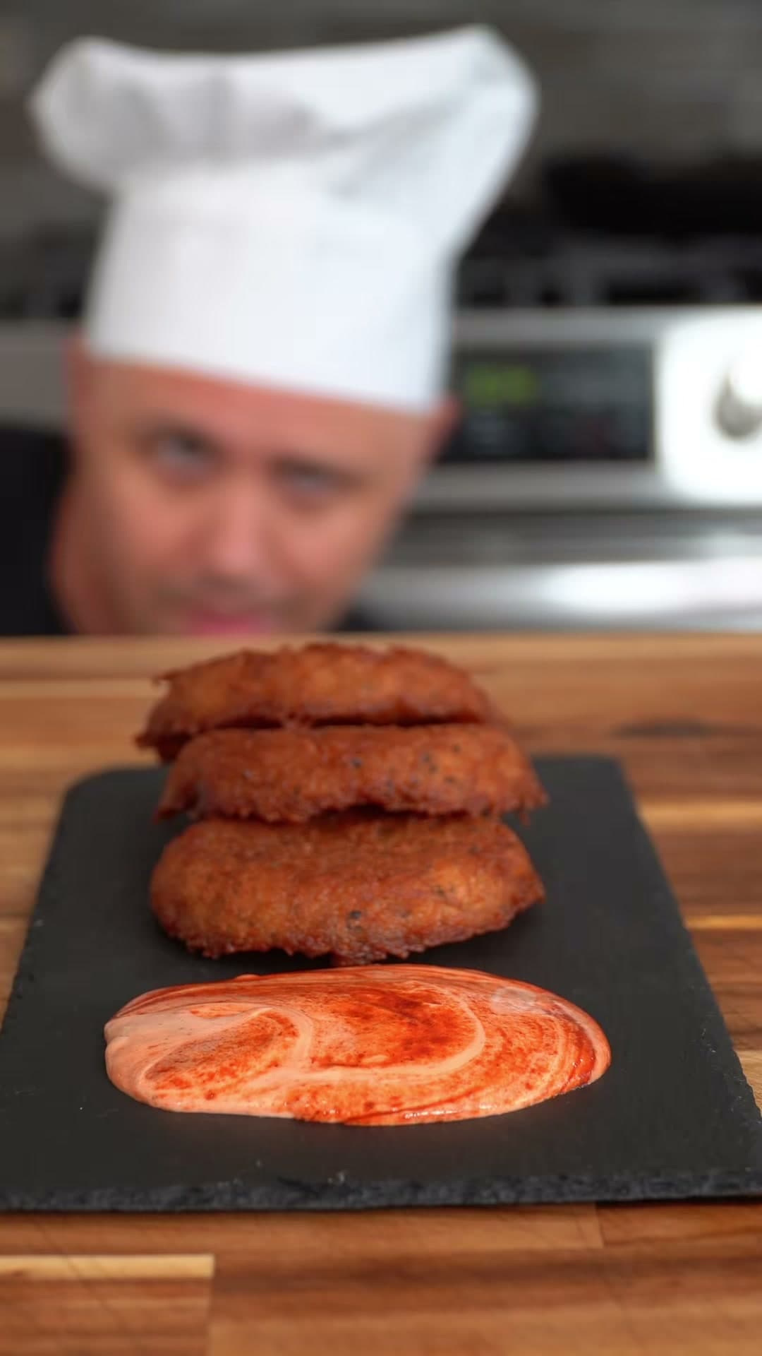 Crispy Confit Potato Cakes