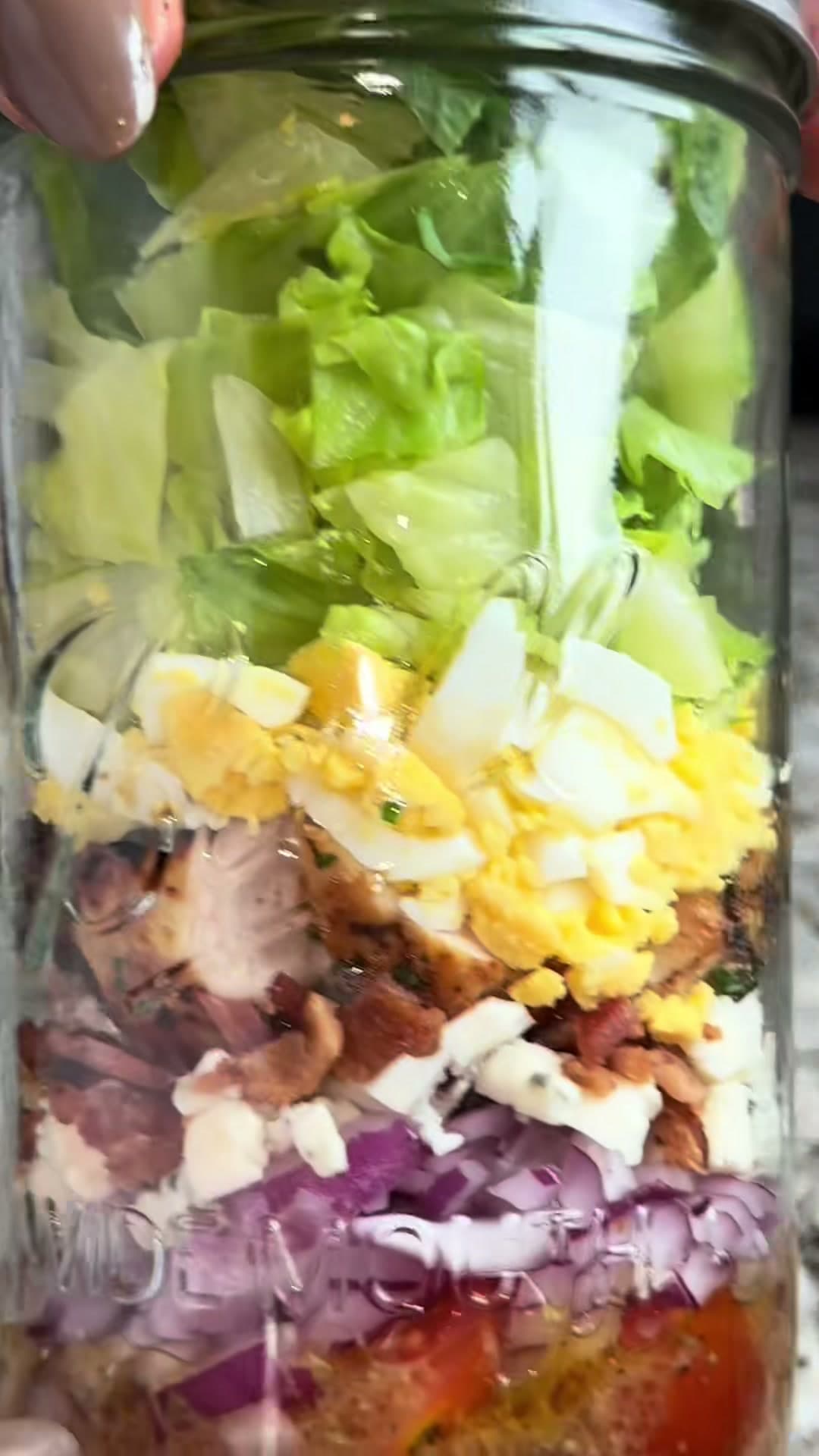 Mason Jar Cobb Salad