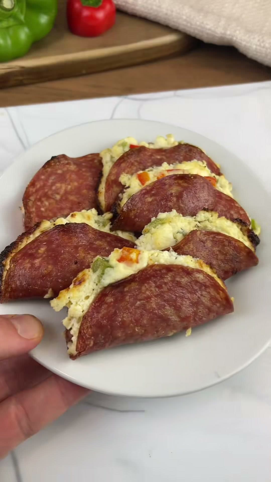 Baked Salami Tacos