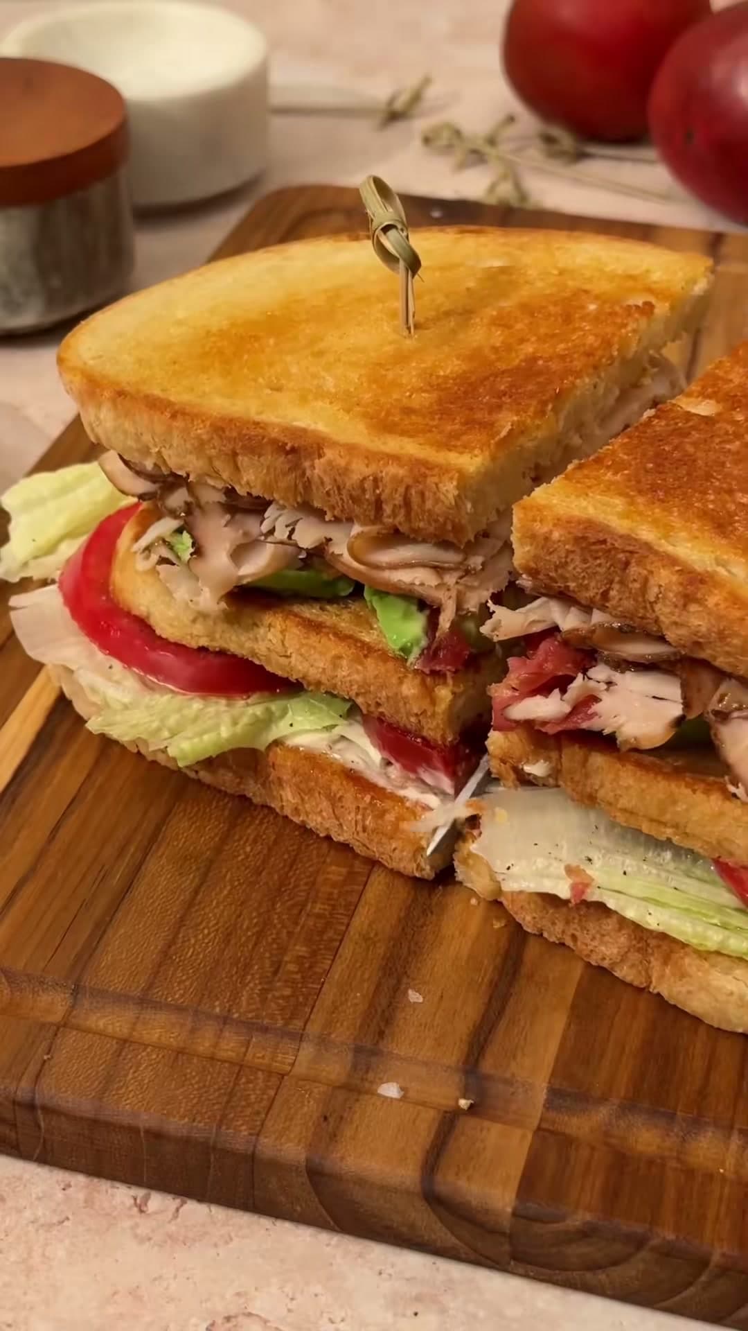 Turkey Avocado Club Sandwich