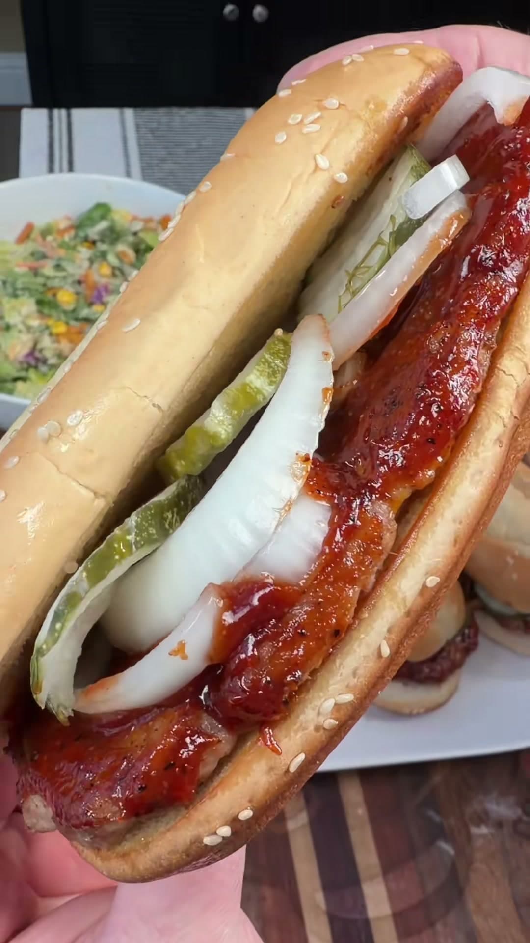 BBQ Pork Patty Sandwiches