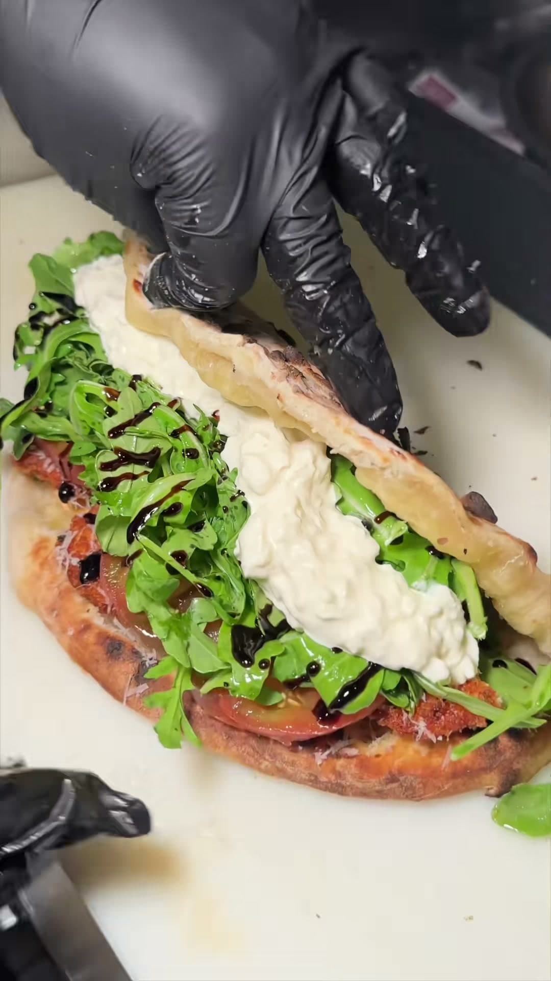 Chicken Cutlet Pizza Dough Sandwiches