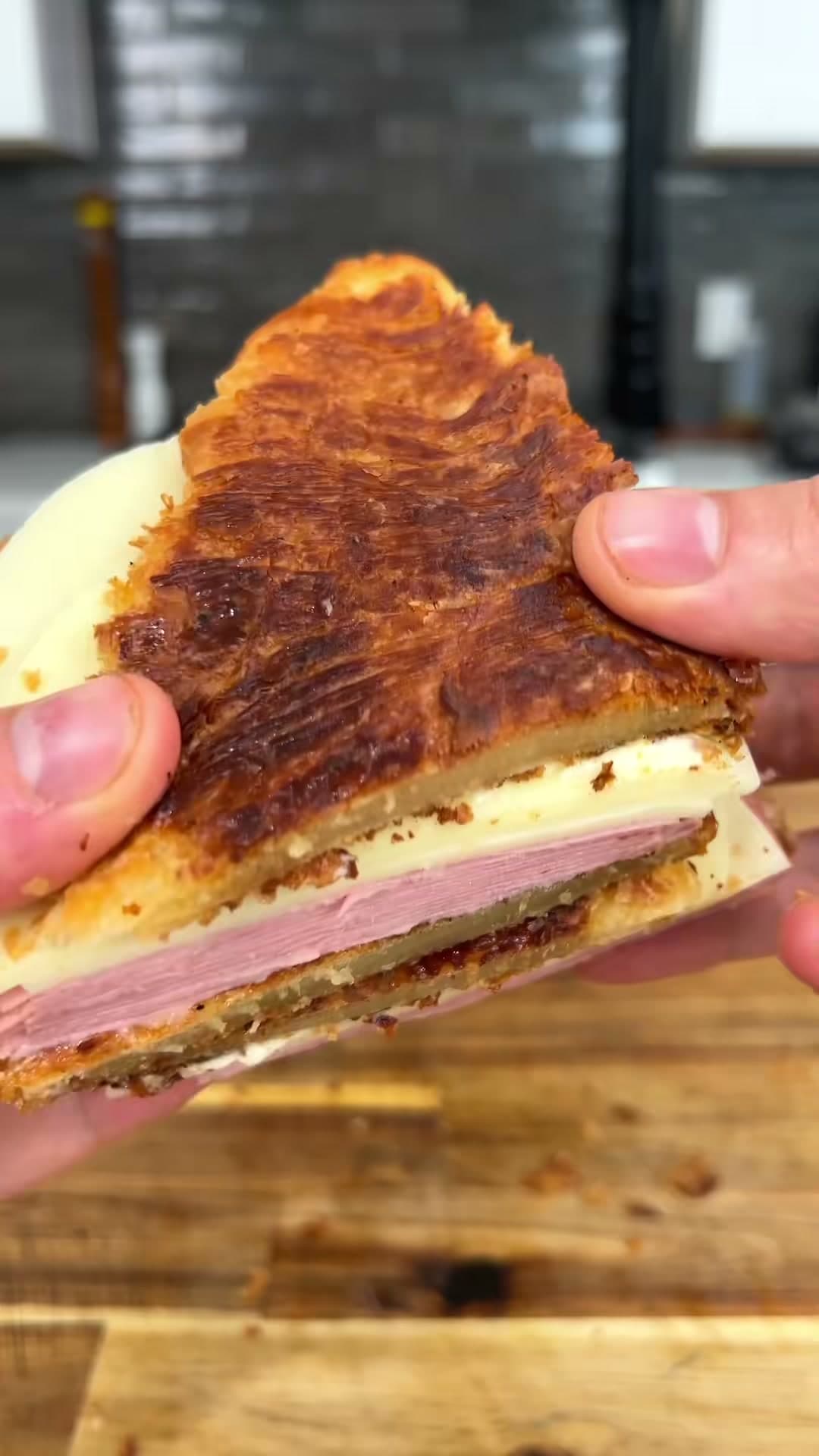 Flattened Croissant Sandwich