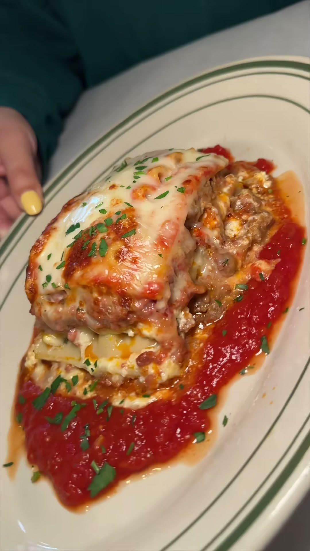 Baked Lasagna With Bolognese Ragu And Mozzarella