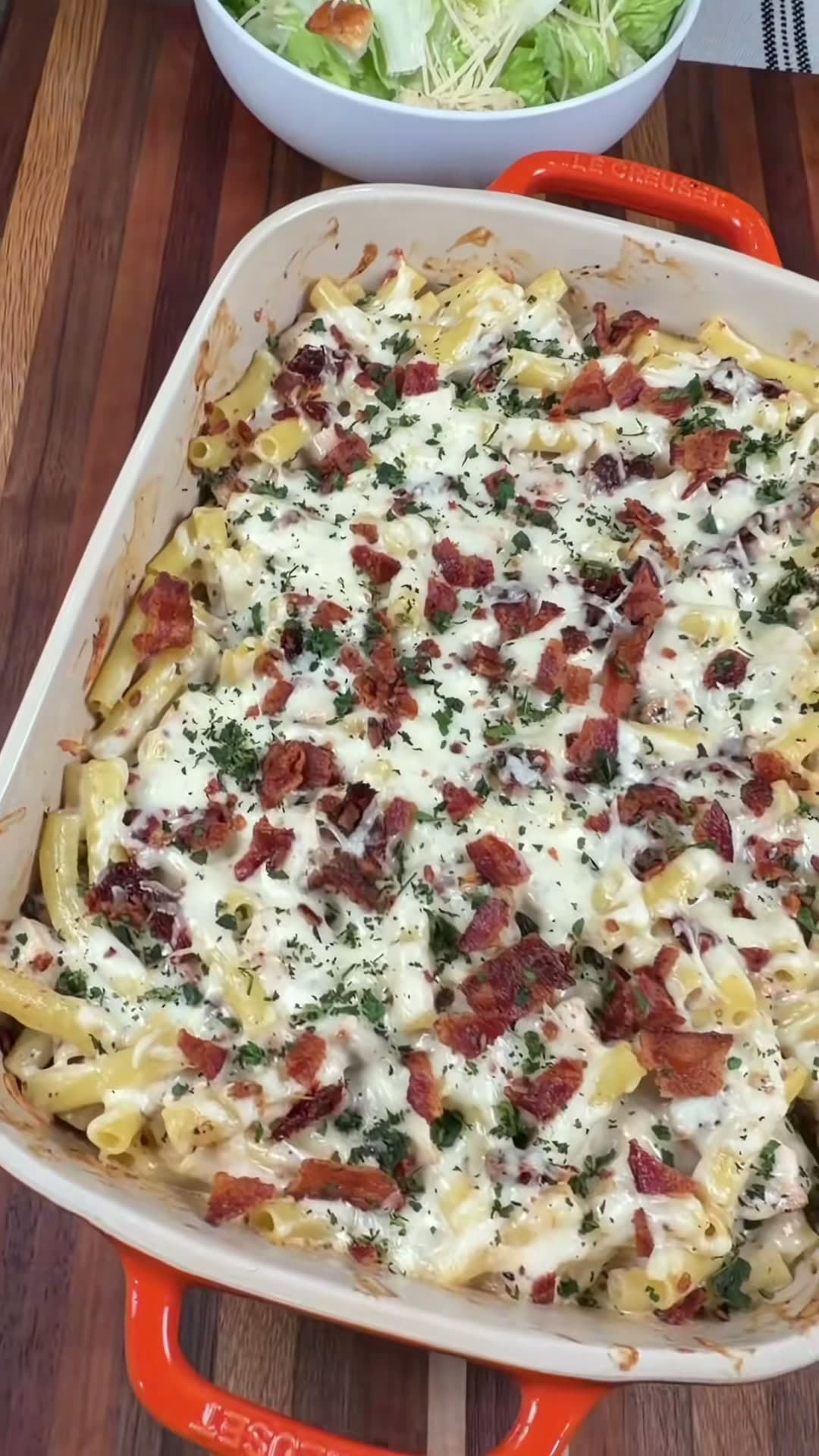 Marry Me Chicken Pasta Bake