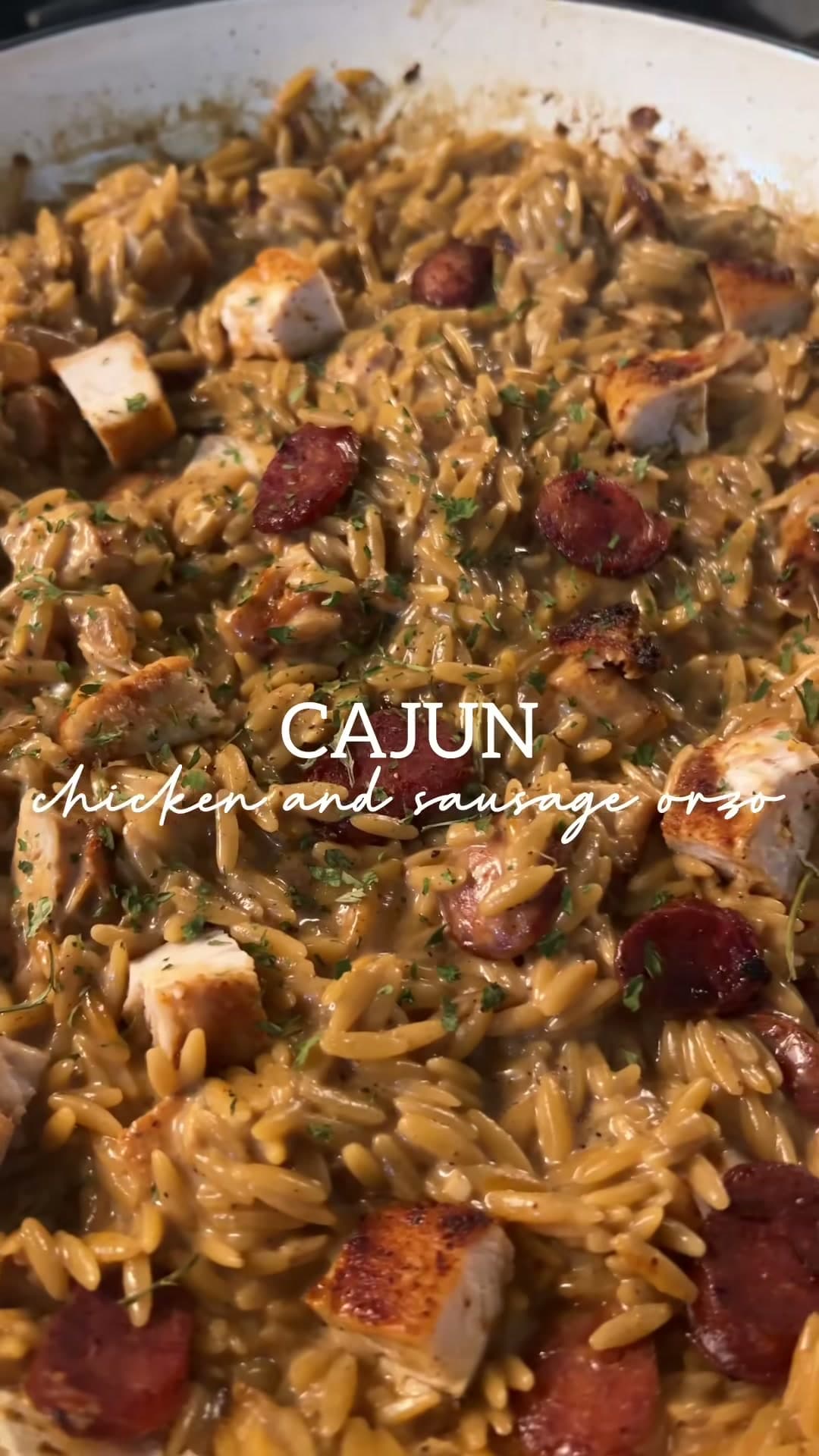 Cajun Chicken and Sausage Orzo
