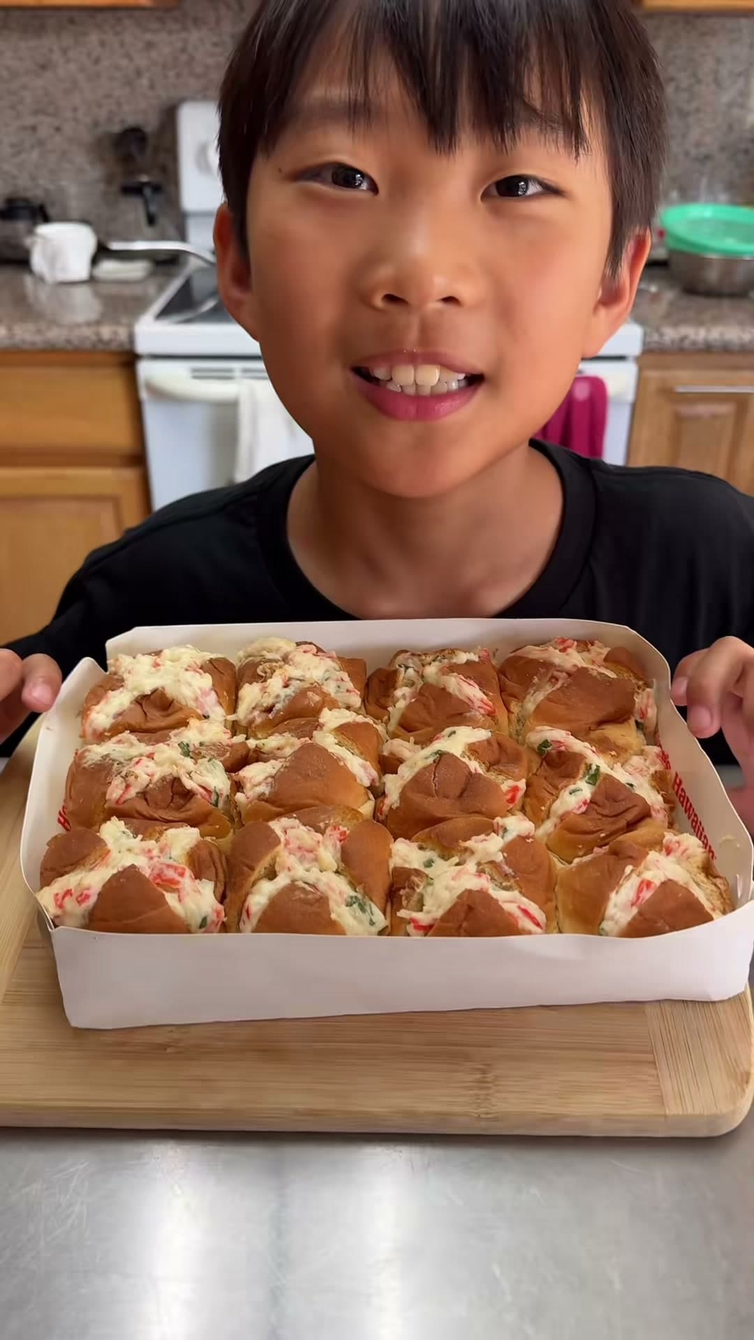 Crab and Cream Cheese Stuffed Sweet Rolls