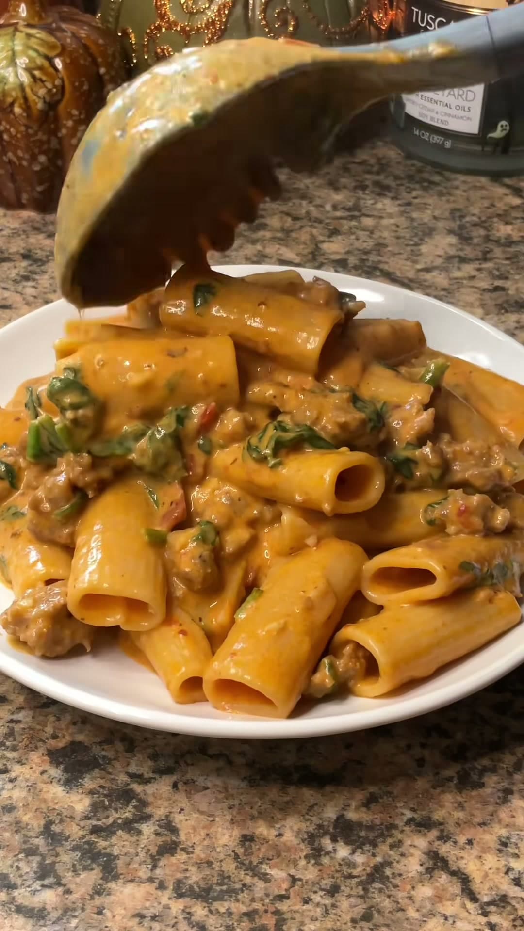 Creamy Rigatoni with Italian Sausage