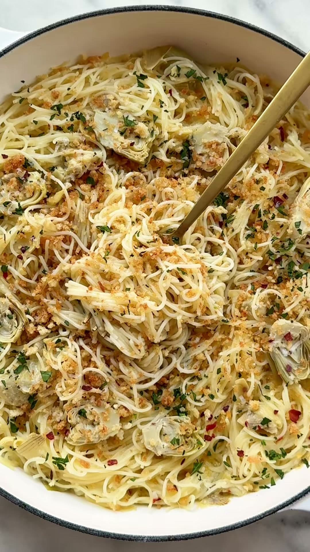 Lemon Artichoke Capellini