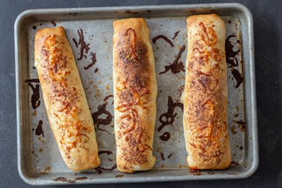 Chicken bake on a baking pan
