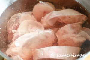 beef bones in water