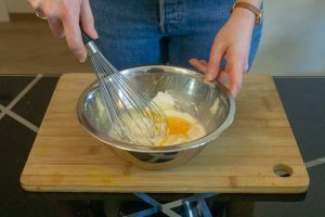 Mixing the wet ingredients