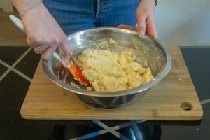 Mixing the dough