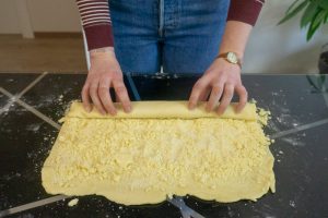 Rolling your dough into a tight log