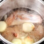 lamb shanks, cut up onions, and water in an instant pot