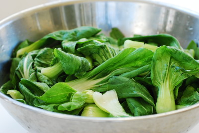 DSC 0763 e1428291038185 - Baby Bok Choy Kimchi Salad (Geotjeori)